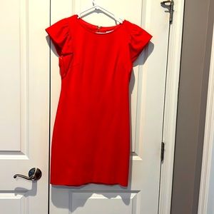 TRINA TURK salmon colored dress! Size 2 .. super cute especially the back zipper